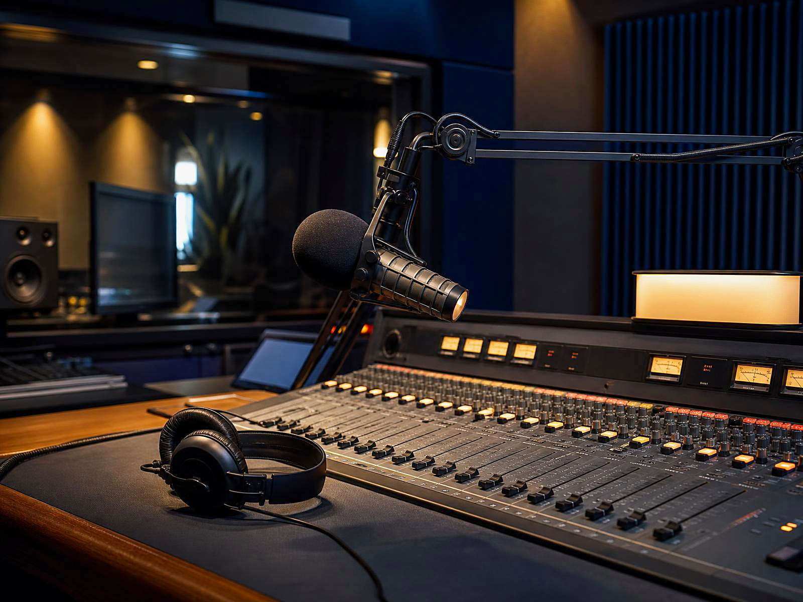 Estúdio de rádio do programa Toque de Midas