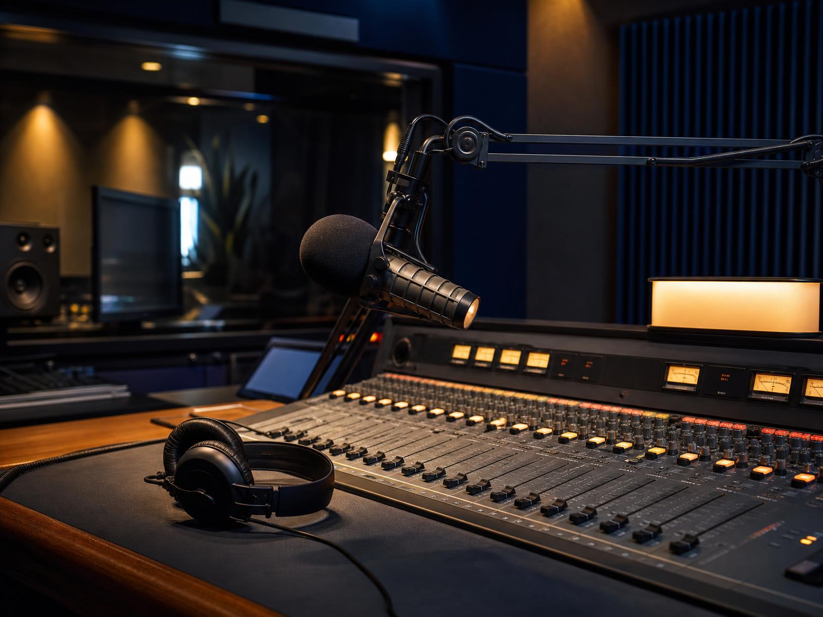 Estúdio de rádio do programa Toque de Midas