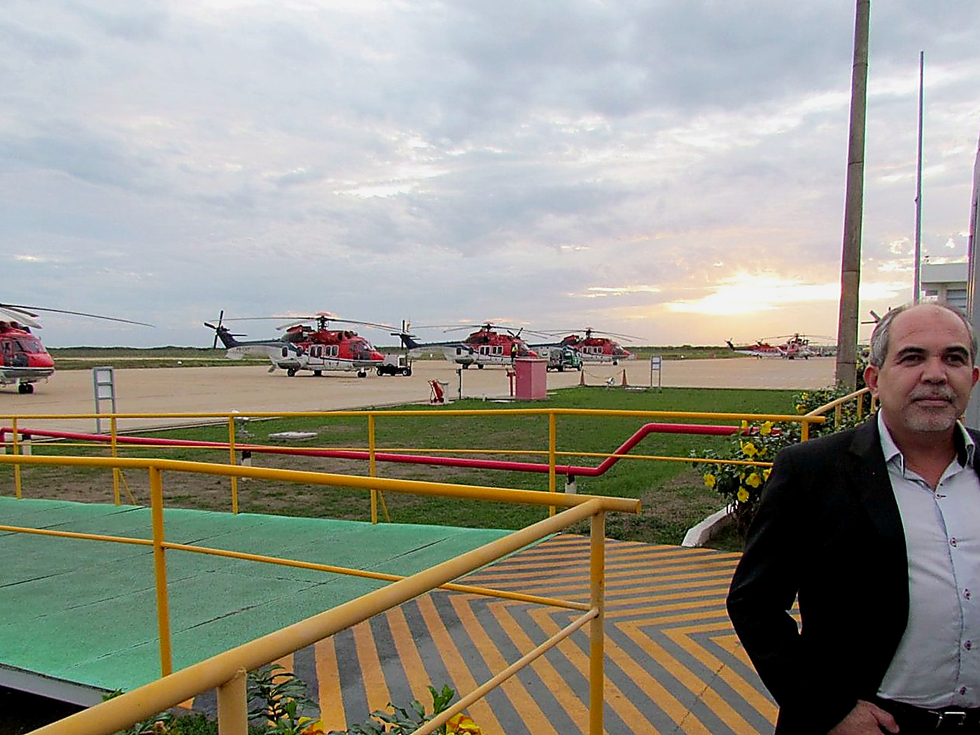 Pátio de helicópteros do terminal onshore da Bacia de Campos