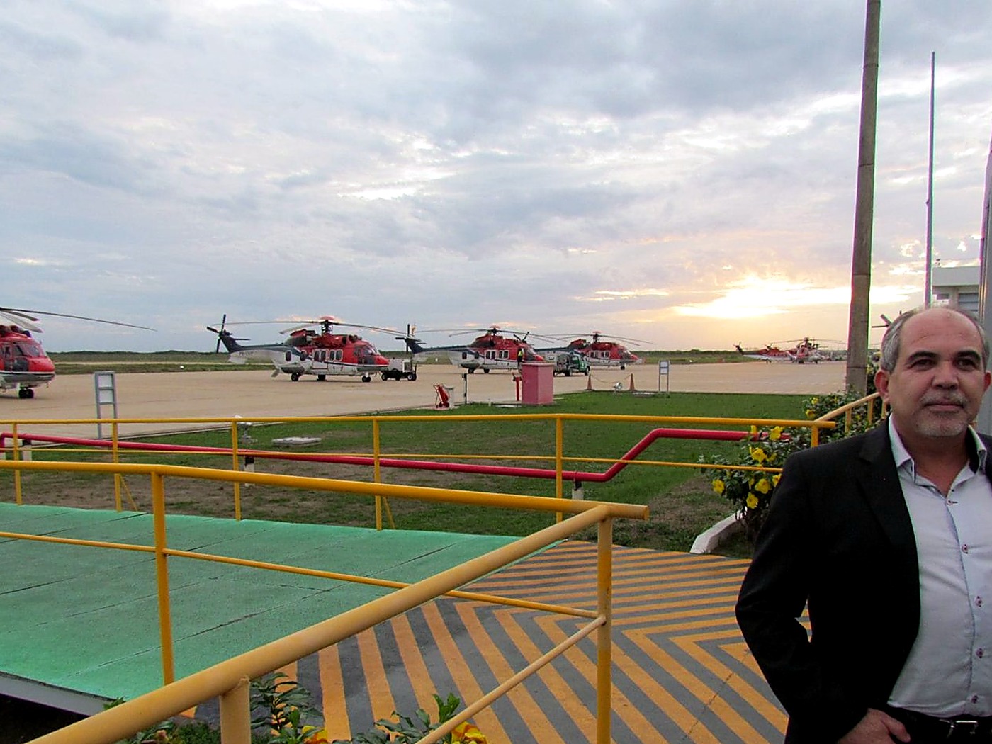 Pátio de helicópteros do terminal onshore da Bacia de Campos